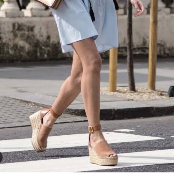 Chloe tan leather wedge Espadrilles - Picture 2 of 8